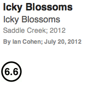 Icky Blossoms' Pitchfork rating...