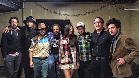 Dolores Diaz & the Standby Club, from left, are Ben Brodin, Miwi La Lupa, Dan McCarthy, Roger Lewis, Corina Figueroa, Mike Mogis, Matt Maginn and Conor Oberst. Not pictures is Phil Schaffart.