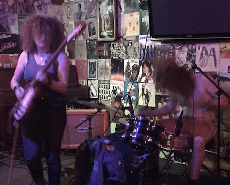 The blurring red heads of White Mystery at O'Leaver's, Aug. 31, 2015.
