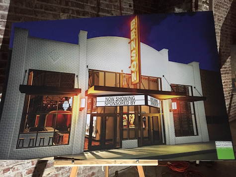 Rendition of the Benson Theater, revealed last night. 