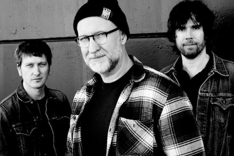 Bob Mould, center, with Jason Narducy, left, and Jon Wurster. Photo by Peter Ellenby.