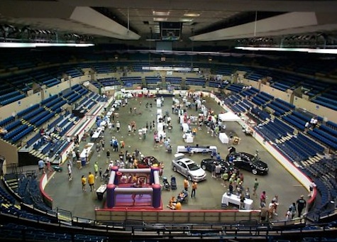 The inside of the Omaha Civic Auditorium.