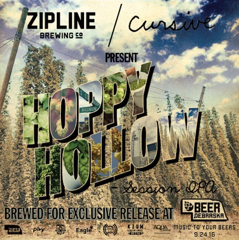 The new beer by Zipline with the essence of Cursive in every bottle...