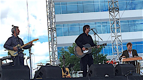 Jay Farrar Trio were the first ones on the big Weitz Stage Saturday. 