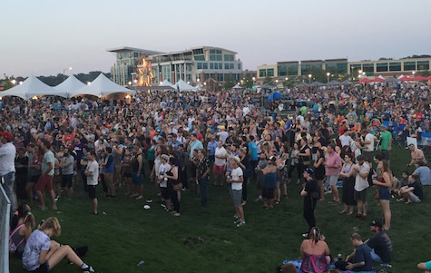 The crowd gathered to listen to The Good Life during the 2015 Maha Music Festival, Aug. 15, 2015.