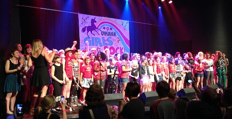 The big finale at the Omaha Girls Rock! 2013 summer camp showcase.