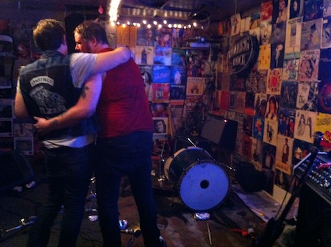 The aftermath: Moments after the violent ending of the June 25 show at O'Leaver's. 
