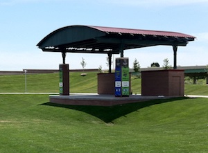 The Stinson Park fixed stage. 