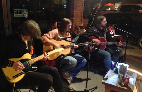 At Hoshaw's Corner, from left, Matt Whipkey, Vern Fergesen and Brad Hoshaw.